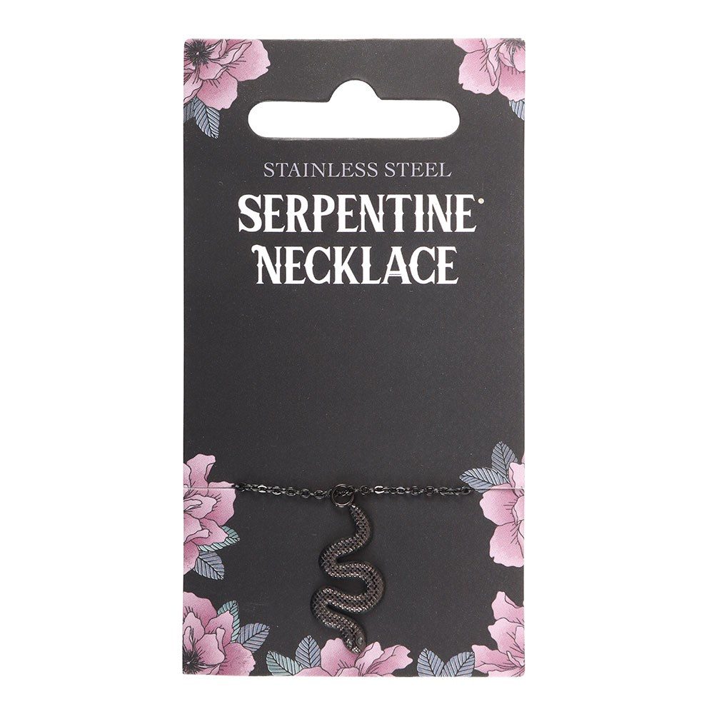 Something Different - Snake Pendant Halskette - Schwarz